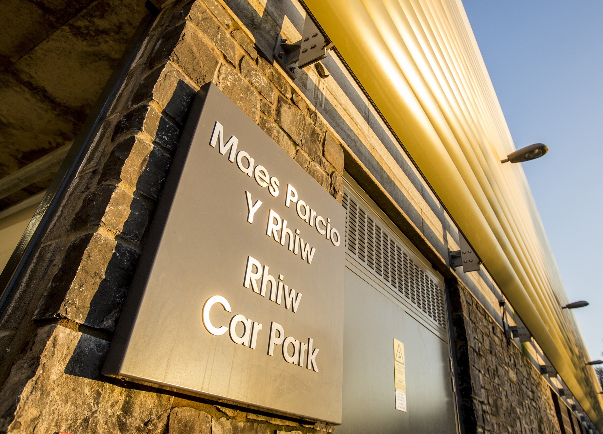 Rhiw car park sign