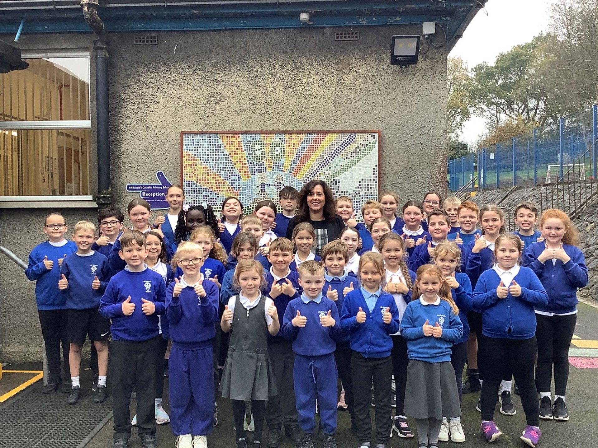 Headteacher, Carmen Beveridge, and the school’s Pupil Voice Groups.