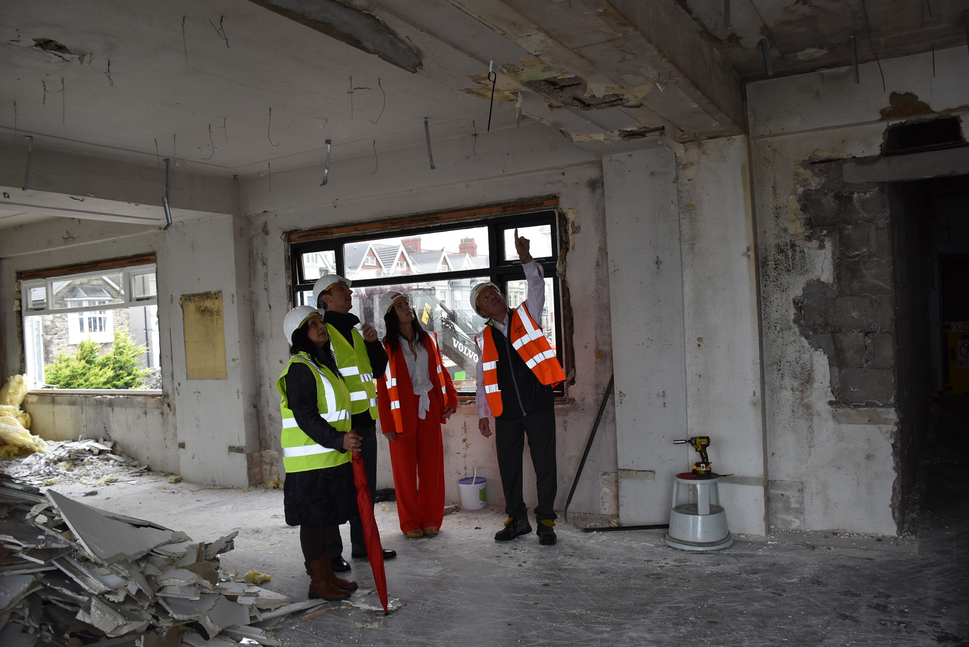 Views of the enabling works in the upper tier.