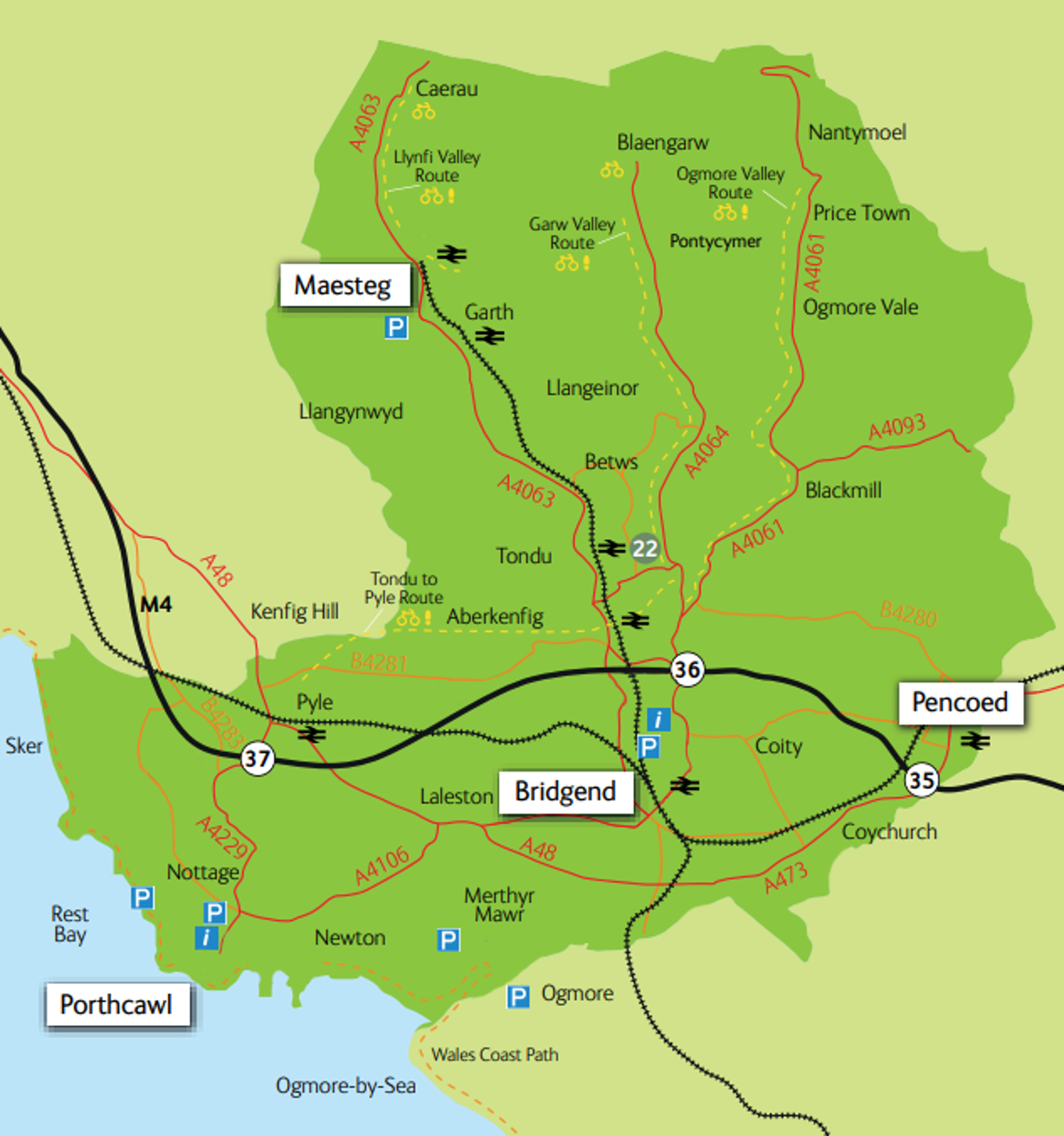 Map of the county borough