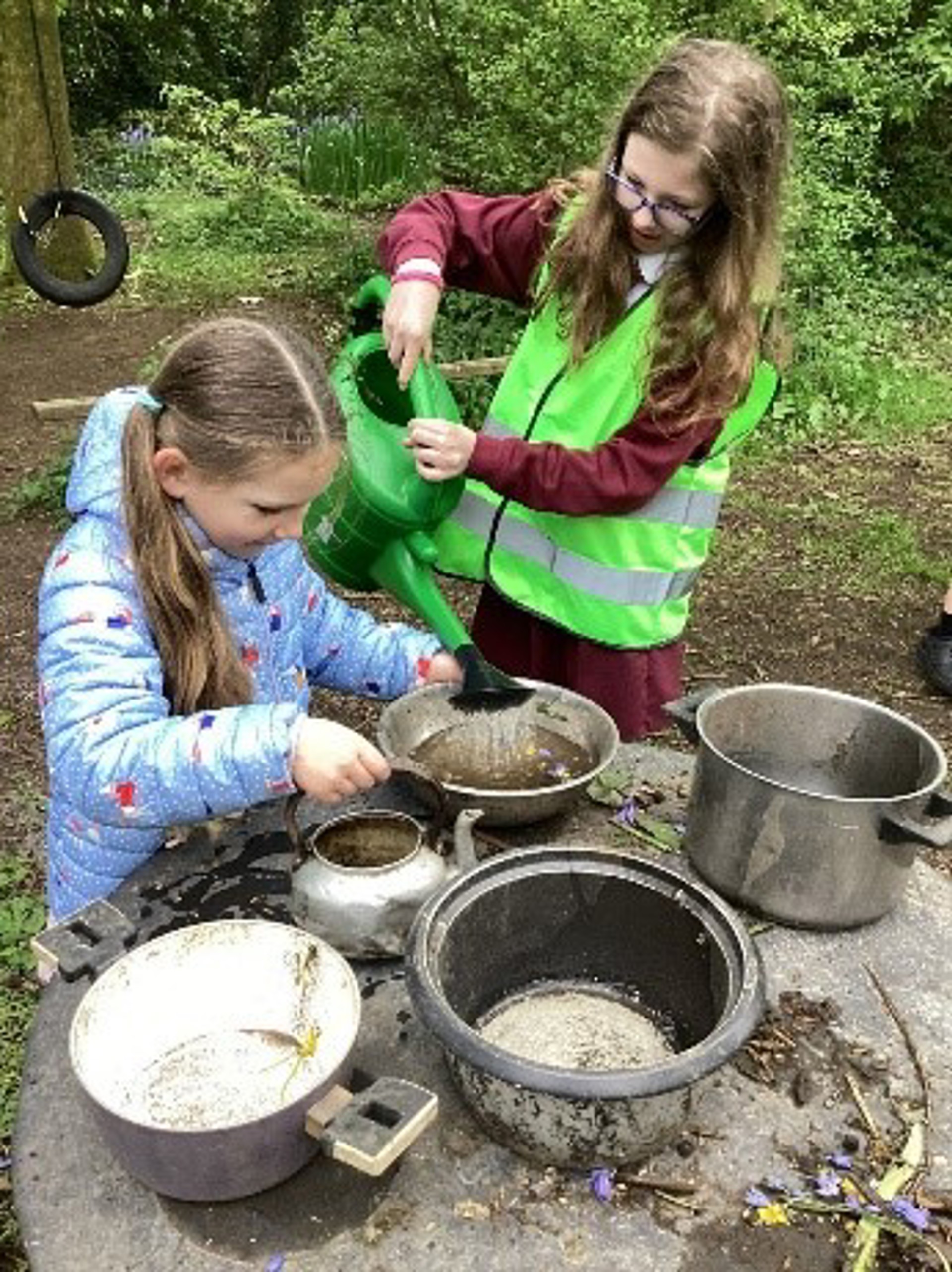 Pupils enjoying outdoor activities