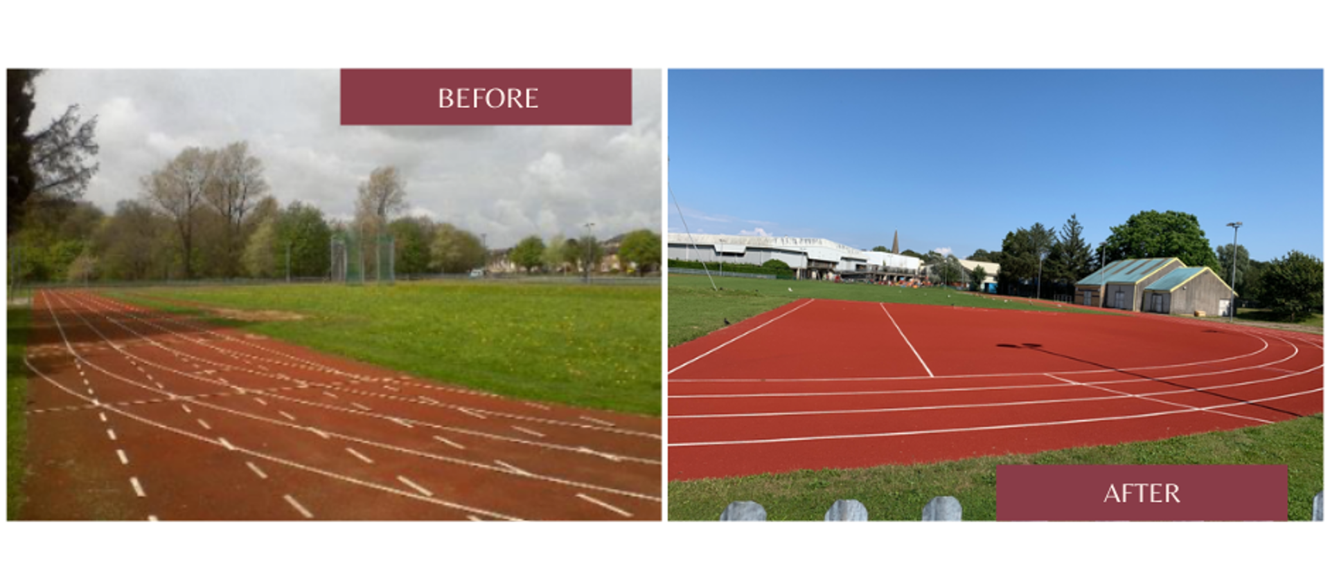 Bridgend Athletics before and after