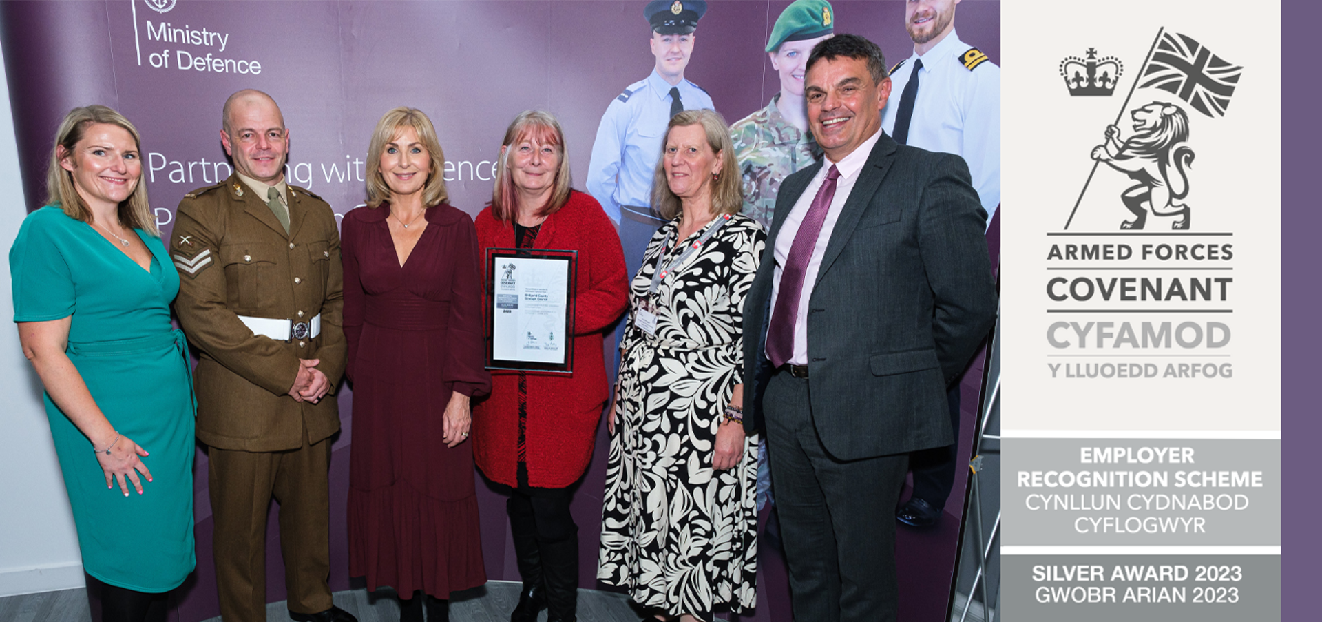 Silver Employer Recognition Scheme Award presentation