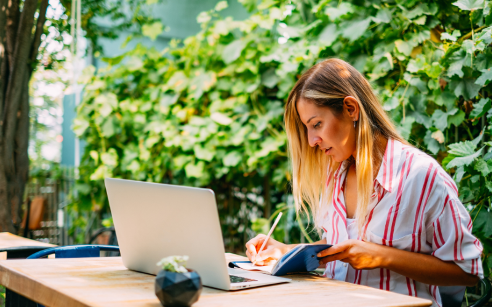 Person working outdoors