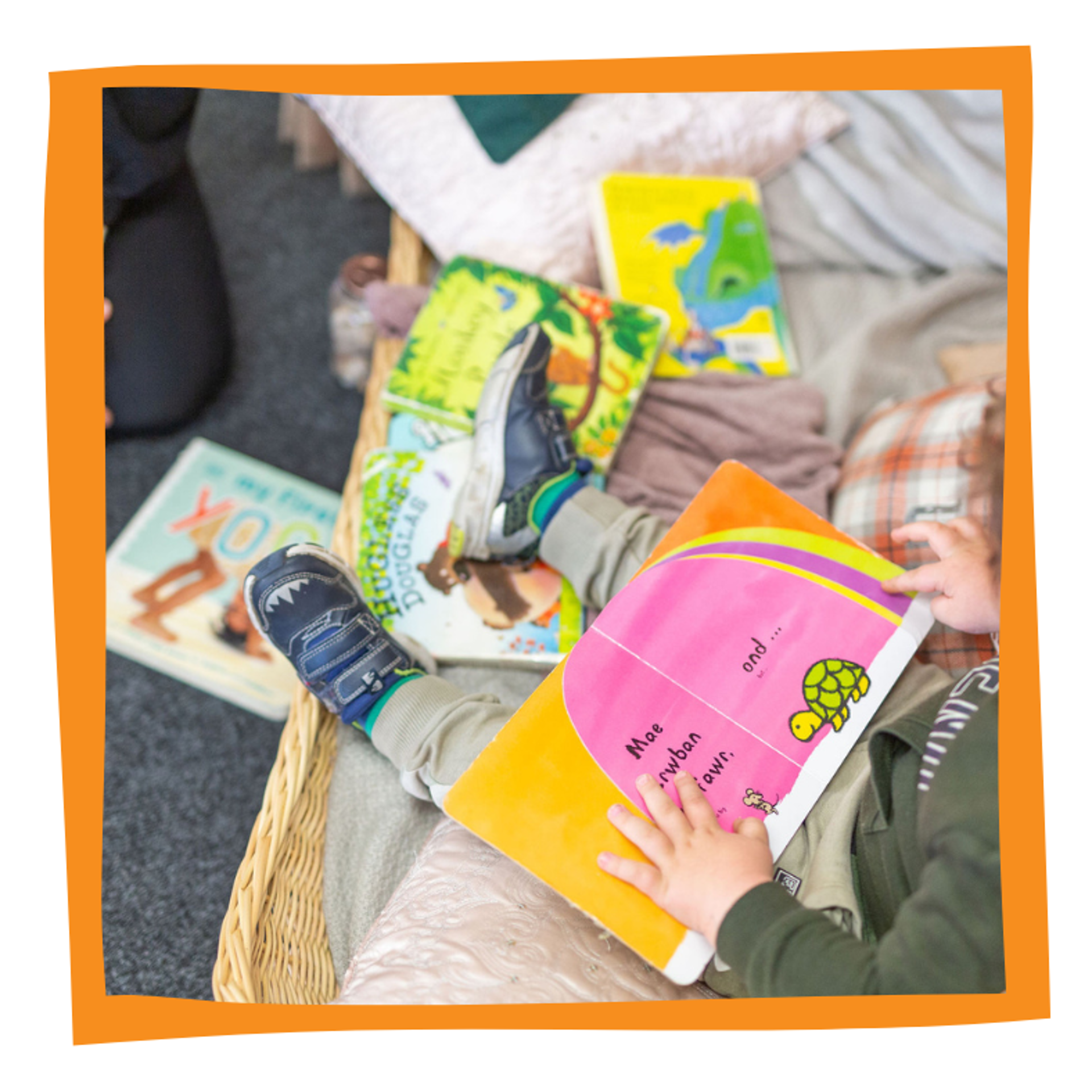 Children reading a book