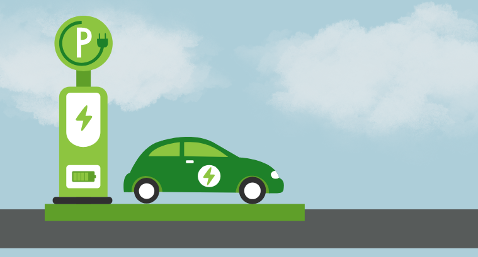 EV charging point graphic