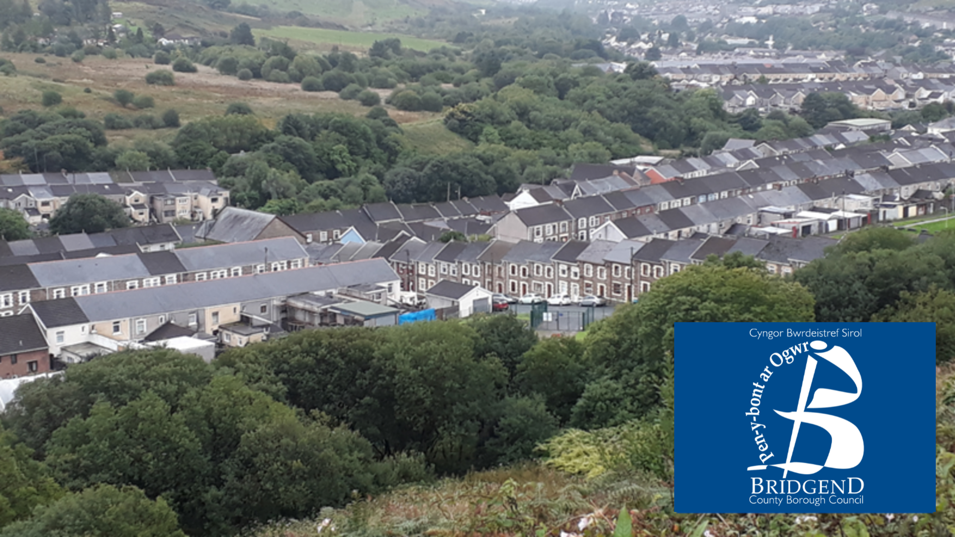 View of houses Caerau