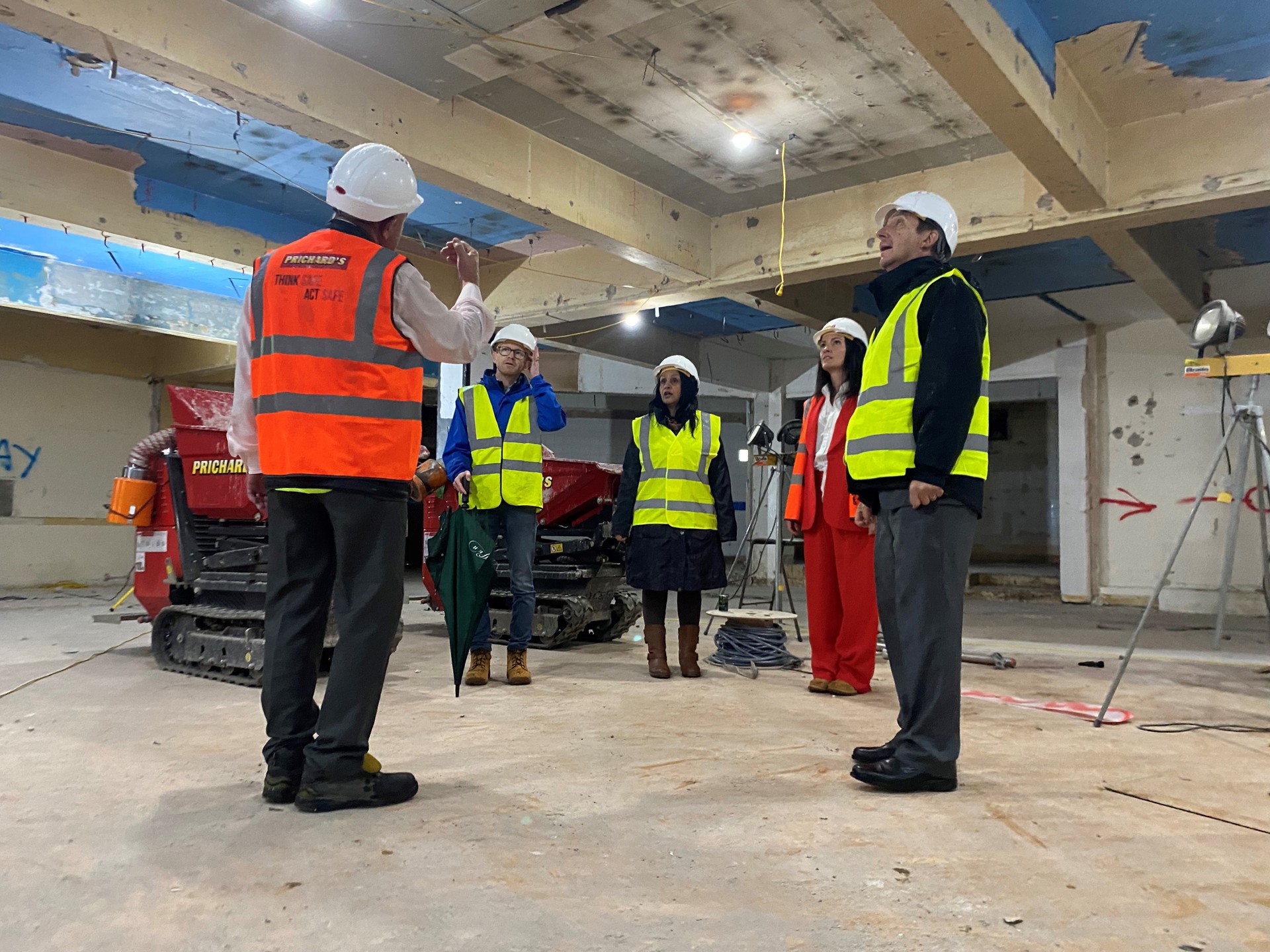 Views of the enabling works in the lower tier.